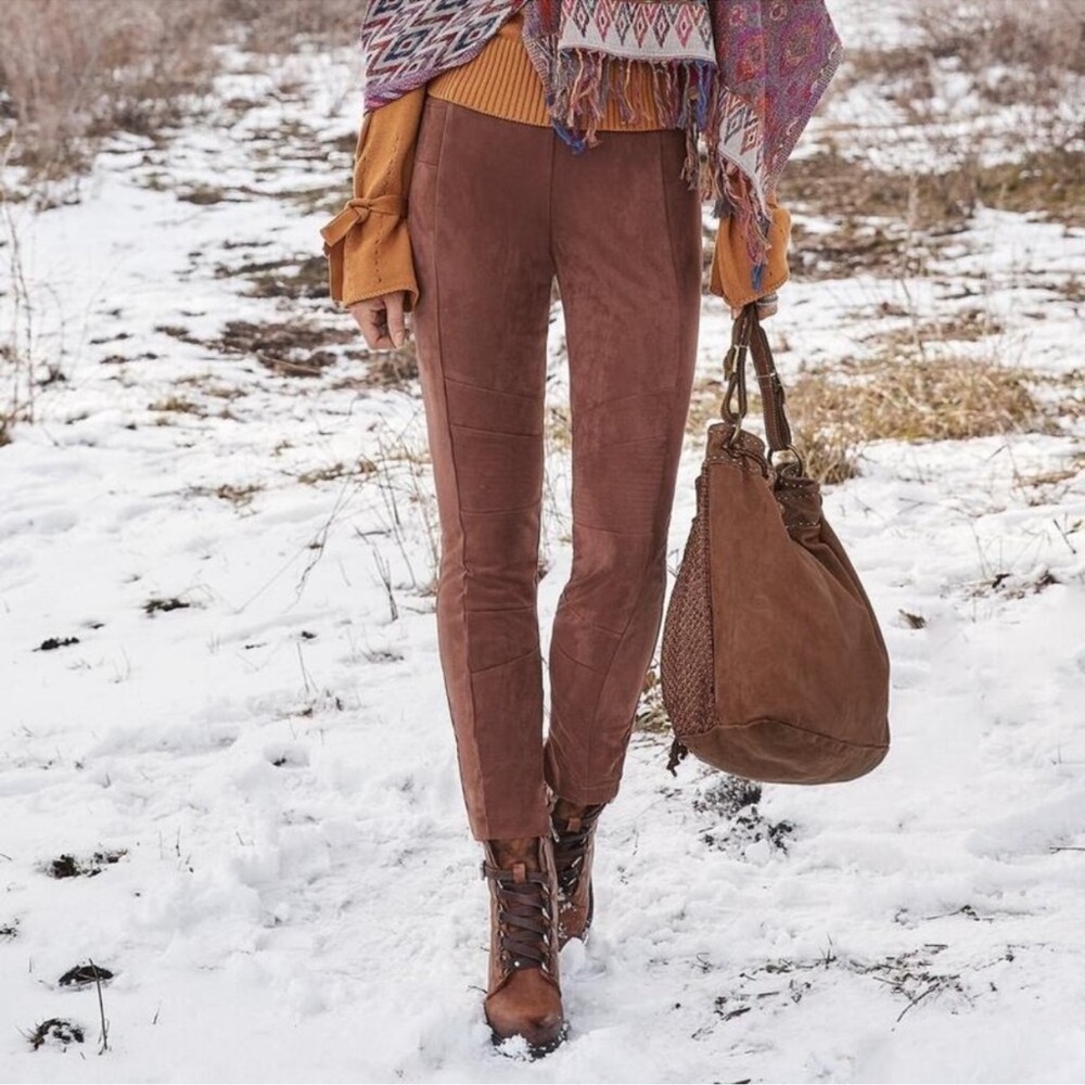 Sundance Luxe Dreams Faux Suede Leggings size 10